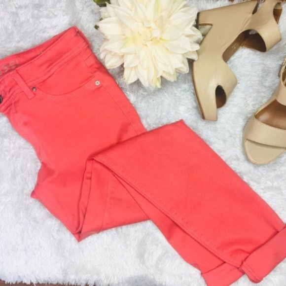 DL1961 Emma Legging Anthro 26 Coral Pants 560 - Picture 2 of 8